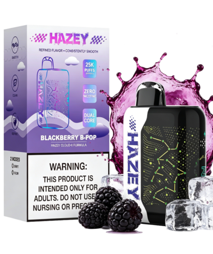 HAZEY Cloud -6  Blackberry B-POP  Aroma | Zero Nicotine 25,000 Puffs