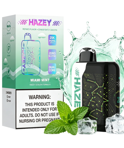 HAZEY Cloud -6  Miami Mint Aroma | Zero Nicotine 25,000 Puffs