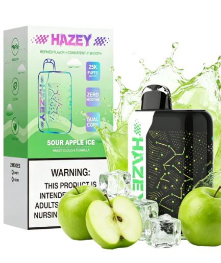 HAZEY Cloud -6  Sour Apple Ice  Aroma | Zero Nicotine 25,000 Puffs