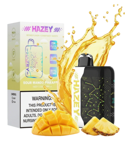 HAZEY Cloud -6  Sour Mango Pineapple Aroma | Zero Nicotine 25,000 Puffs