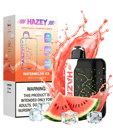 HAZEY Cloud -6  Watermelon Ice Aroma | Zero Nicotine 25,000 Puffs